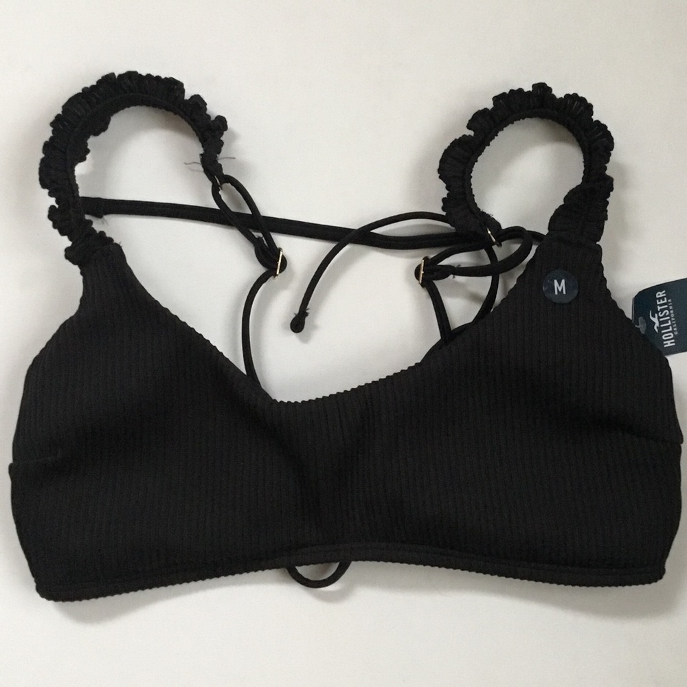 NWT Hollister Ribbed Ruffle Bikini Top - Picture 3 of 5